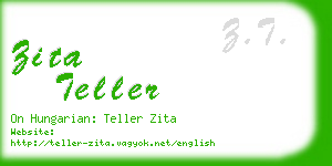 zita teller business card